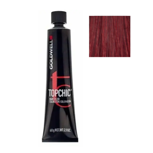 Стойкая профессиональная краска для волос - Goldwell Topchic Hair Color Coloration 7RR MAX (Соблазнительный красный)